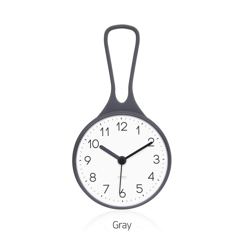 mooas Loop Bathroom Clock  Shower Clock  Waterproof Shower Clock  Hanging Clock with Hook  Waterproof Shower Clock  Kitchen Clock  Non-Ticking Battery Operated (Blue) - Image 3